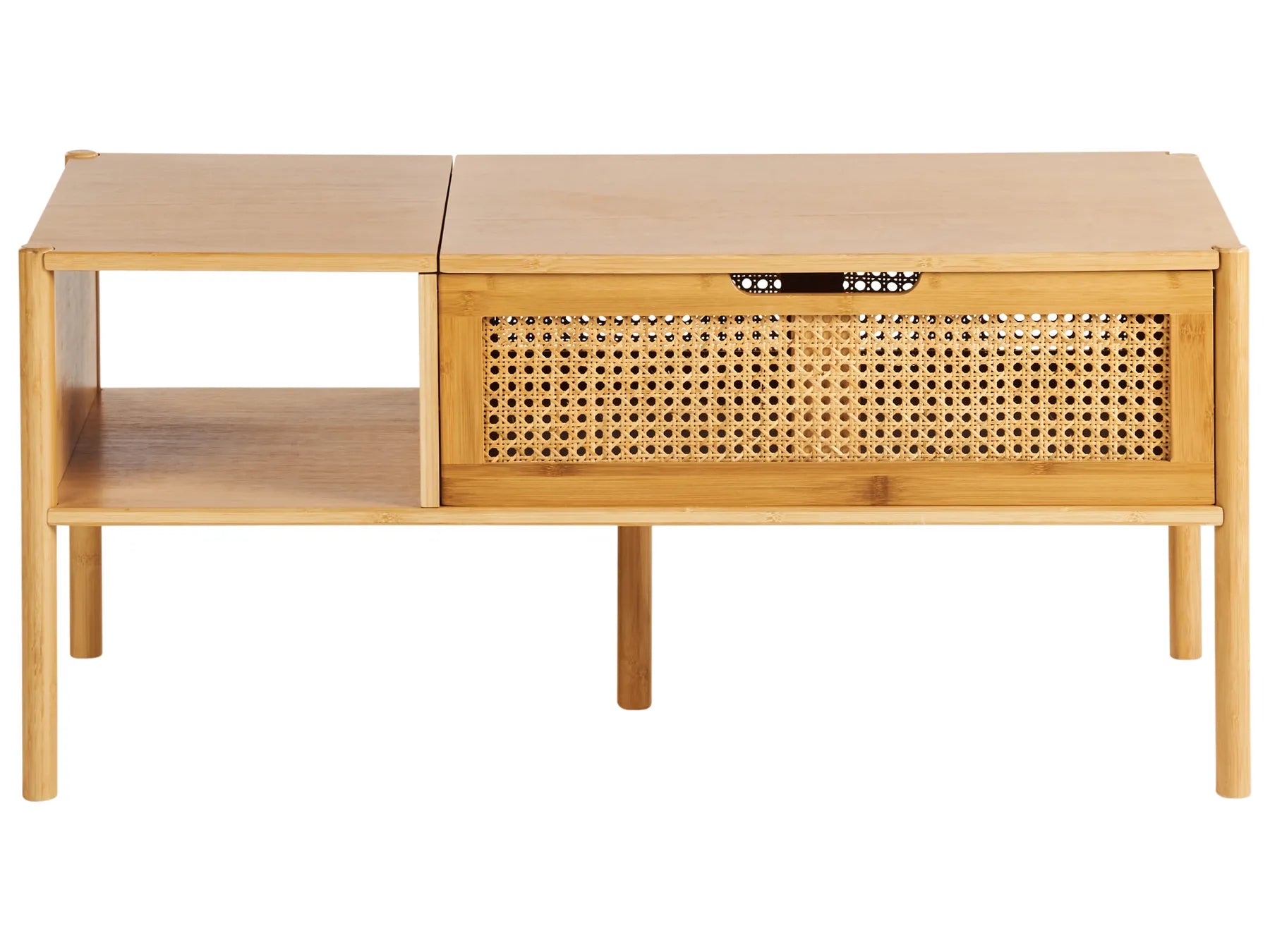 Coffee Table SURREY Bamboo Natural with Storage