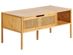 Coffee Table SURREY Bamboo Natural with Storage