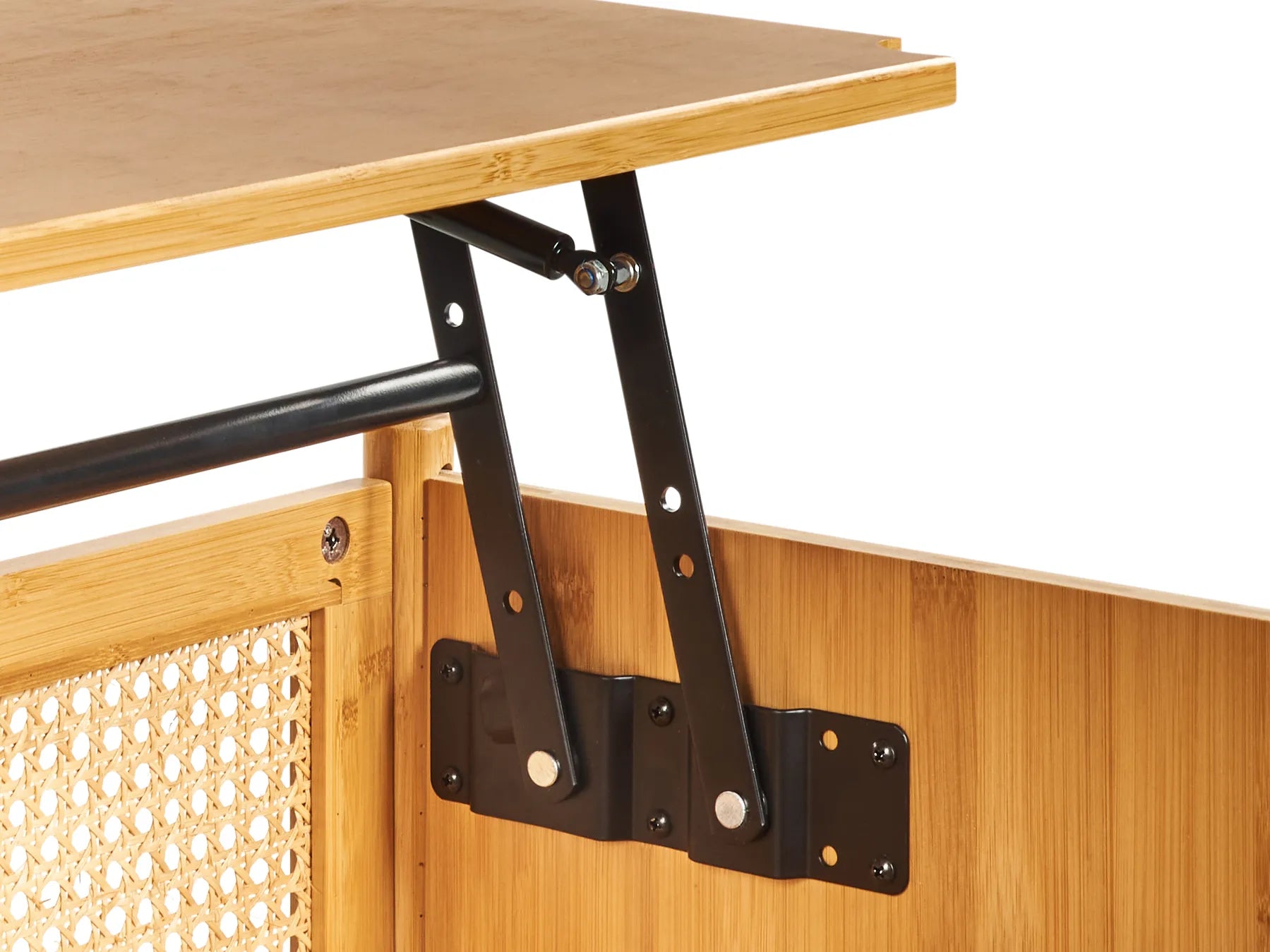 Coffee Table SURREY Bamboo Natural with Storage