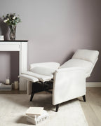 Recliner Chair SELVIK with Footrest Fabric Off-White
