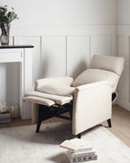 Recliner Chair SELVIK with Footrest Fabric Beige