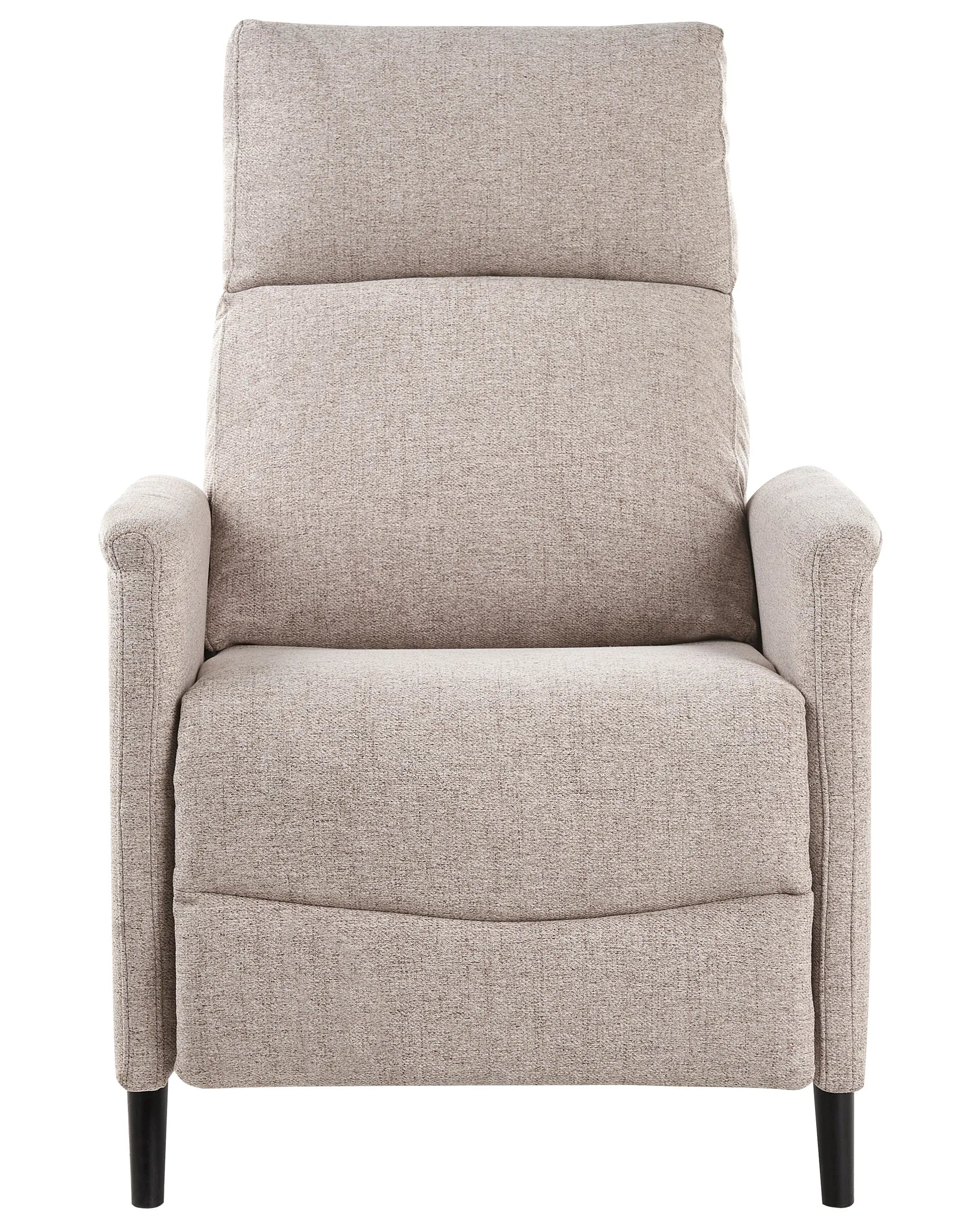 Recliner Chair SELVIK with Footrest Fabric Beige