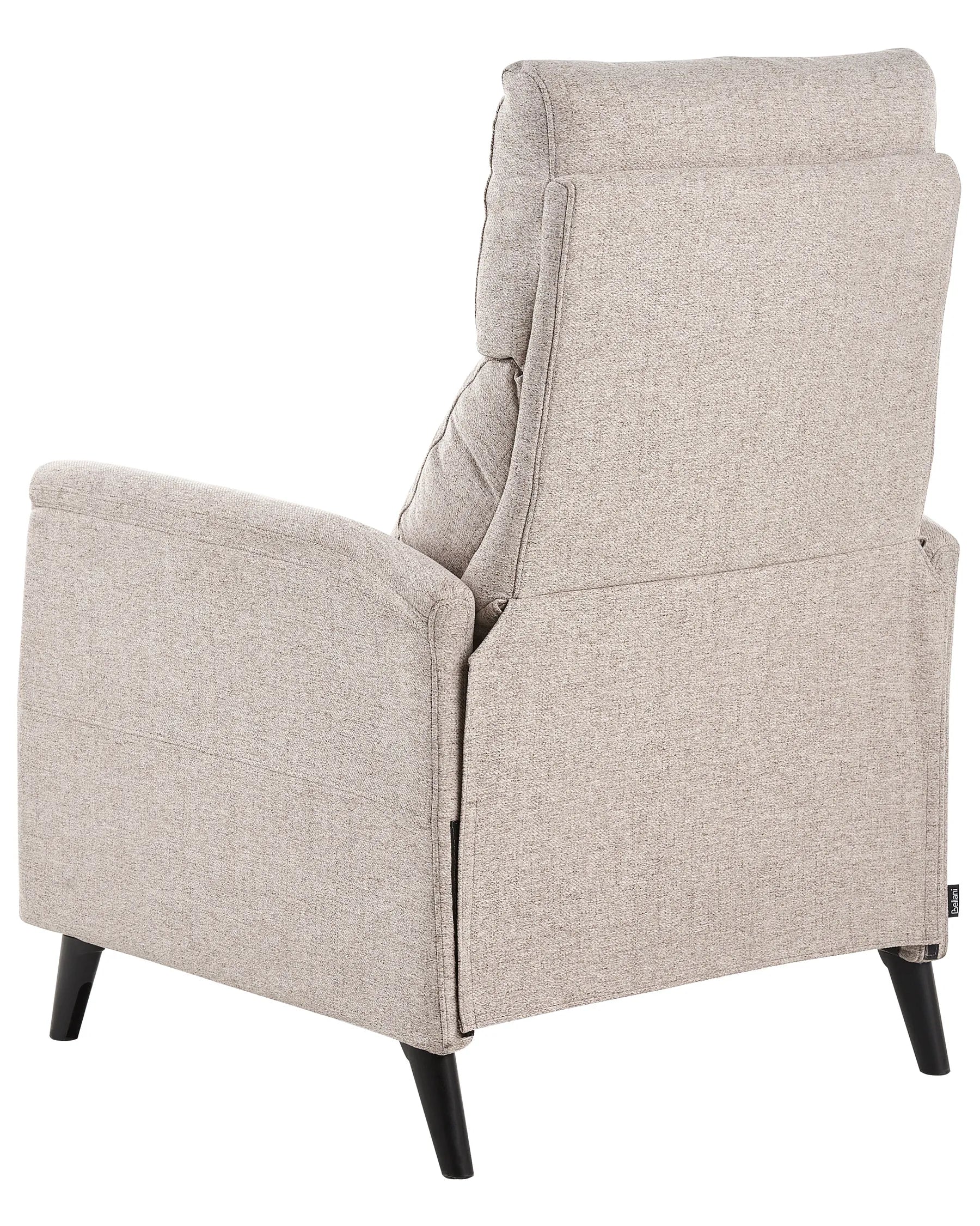Recliner Chair SELVIK with Footrest Fabric Beige
