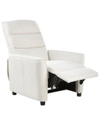 Recliner Chair SANDE with Footrest Fabric Off-White