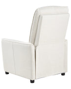 Recliner Chair SANDE with Footrest Fabric Off-White