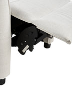 Recliner Chair SANDE with Footrest Fabric Off-White