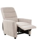 Recliner Chair SANDE with Footrest Fabric Beige