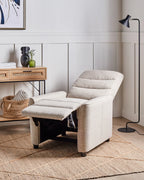 Recliner Chair SANDE with Footrest Fabric Beige