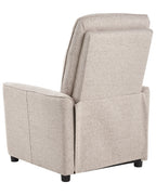 Recliner Chair SANDE with Footrest Fabric Beige