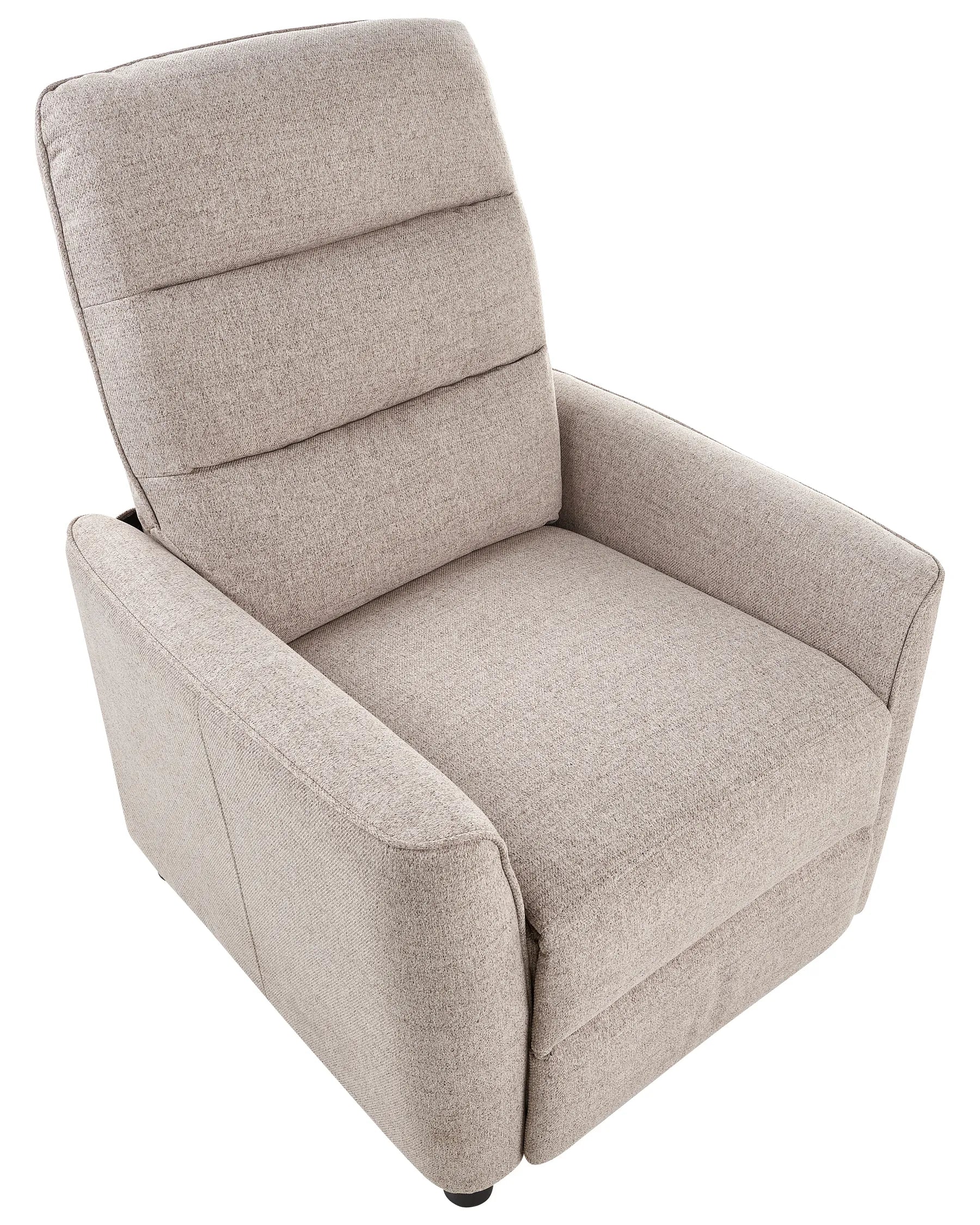 Recliner Chair SANDE with Footrest Fabric Beige