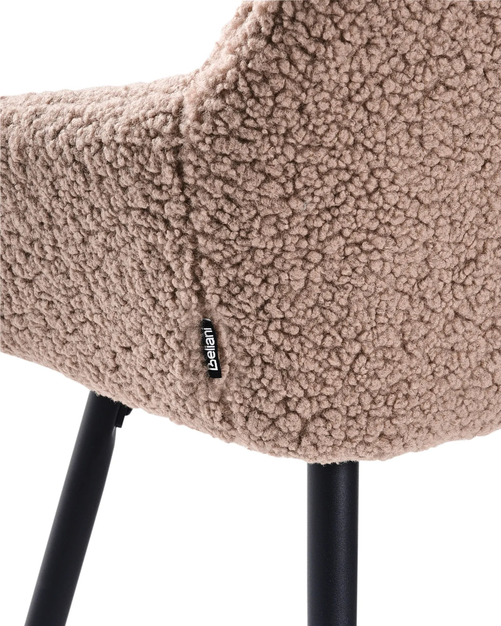 Set of 2 Bar Chairs CASMALIA Boucle Taupe