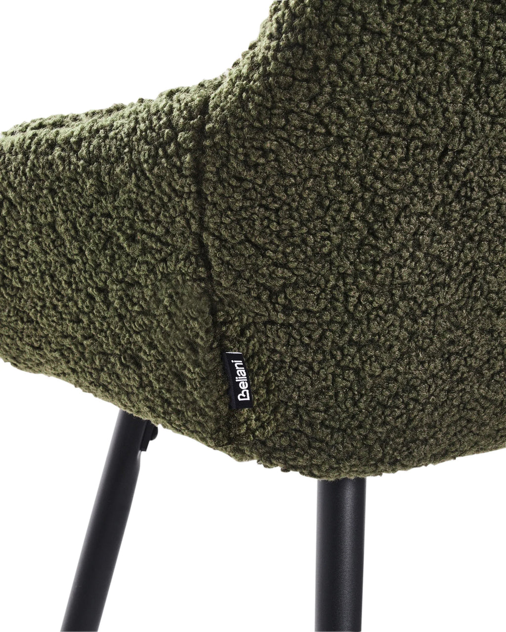 Set of 2 Bar Chairs CASMALIA Boucle Dark Green
