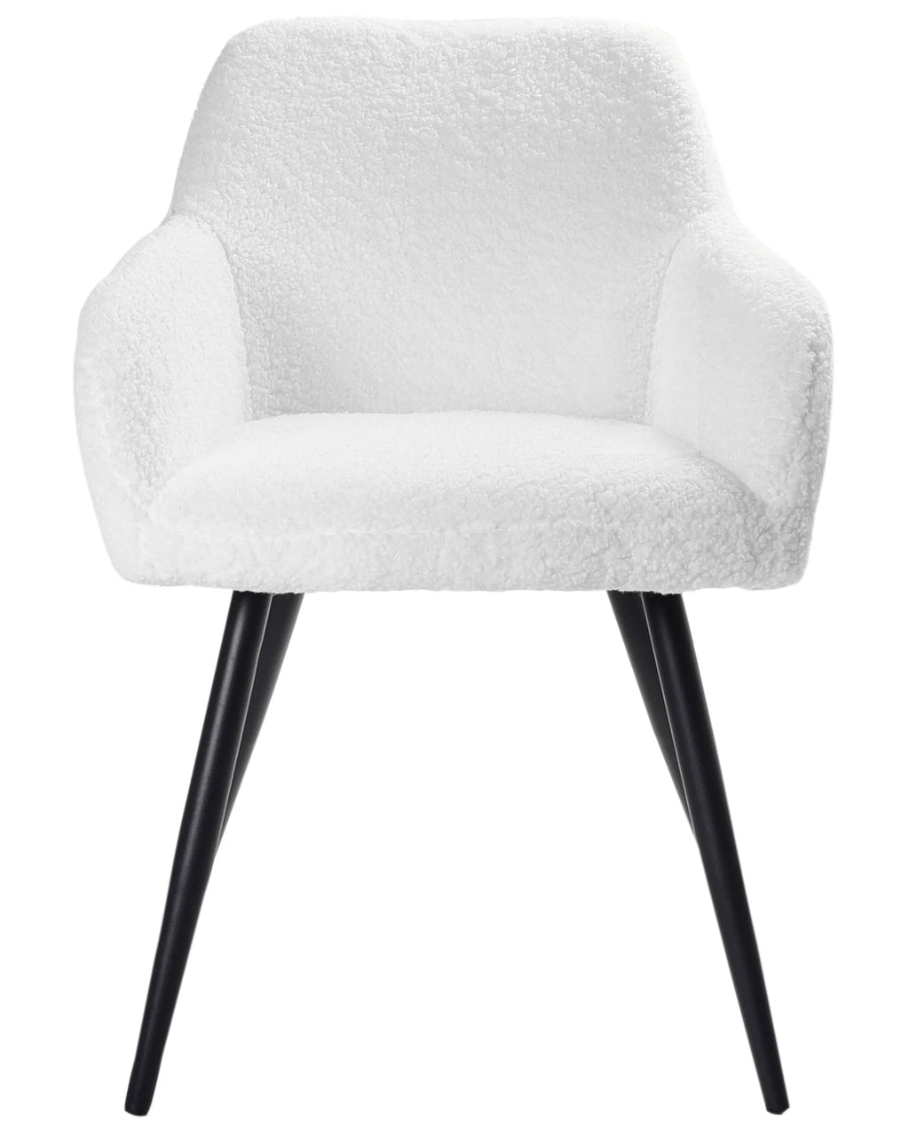 Set of 2 Dining Chairs CASMALIA Boucle Off-White