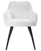 Set of 2 Dining Chairs CASMALIA Boucle Off-White