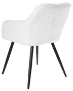 Set of 2 Dining Chairs CASMALIA Boucle Off-White