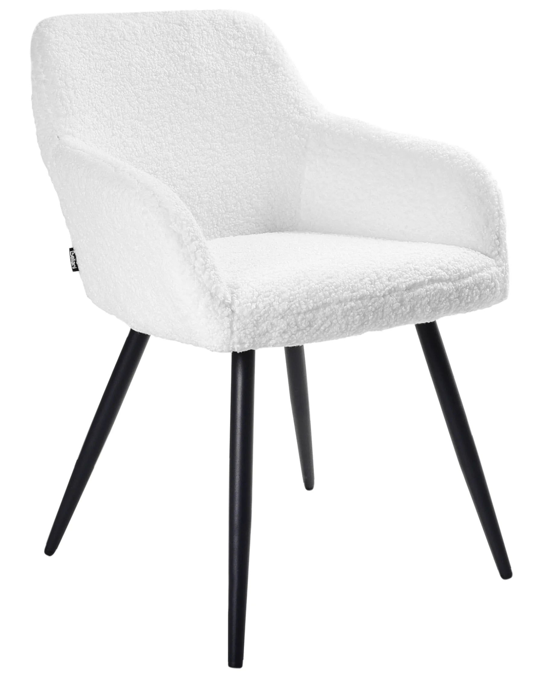 Set of 2 Dining Chairs CASMALIA Boucle Off-White