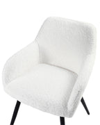 Set of 2 Dining Chairs CASMALIA Boucle Off-White