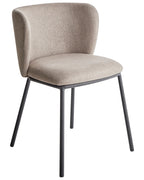 Set of 2 Dining Chairs MINA Fabric Taupe