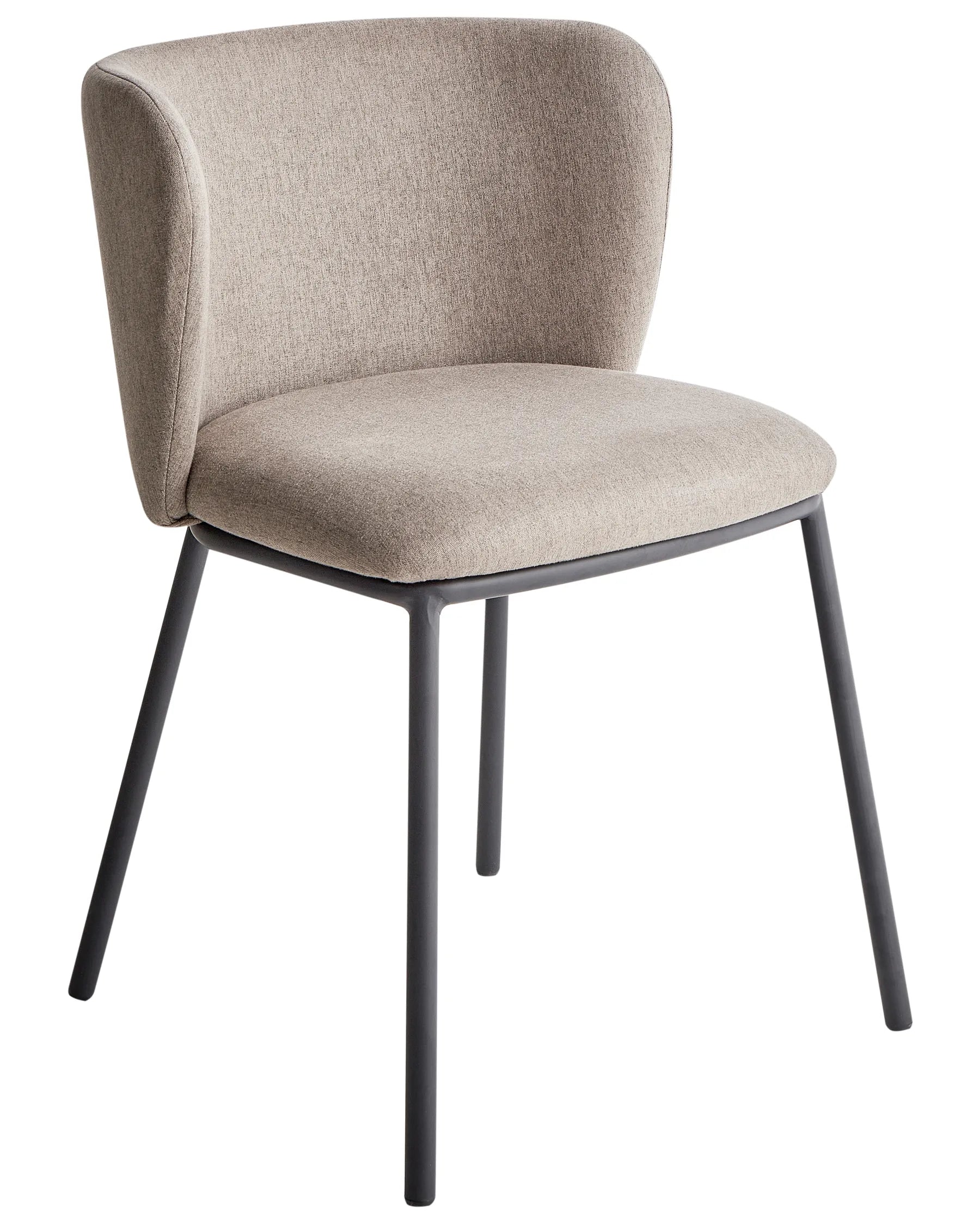 Set of 2 Dining Chairs MINA Fabric Taupe