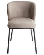 Set of 2 Dining Chairs MINA Fabric Taupe
