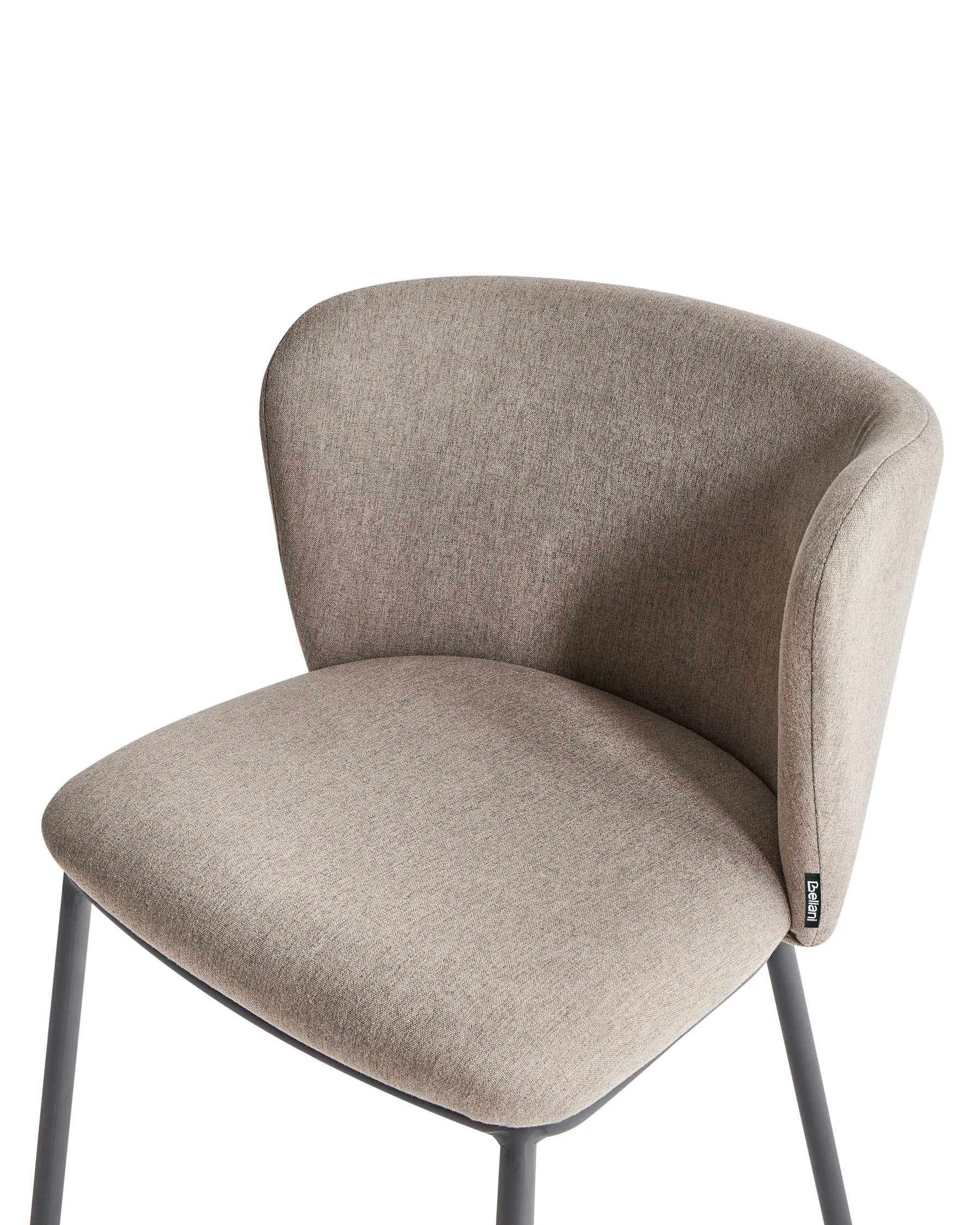 Set of 2 Dining Chairs MINA Fabric Taupe