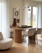 Set of 2 Dining Chairs AXTEL Fabric Light Grey