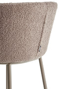 Set of 2 Bar Chairs MINA II Boucle Brown