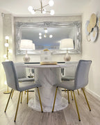 Set of 2 Dining Chairs RUBIO Velvet Grey