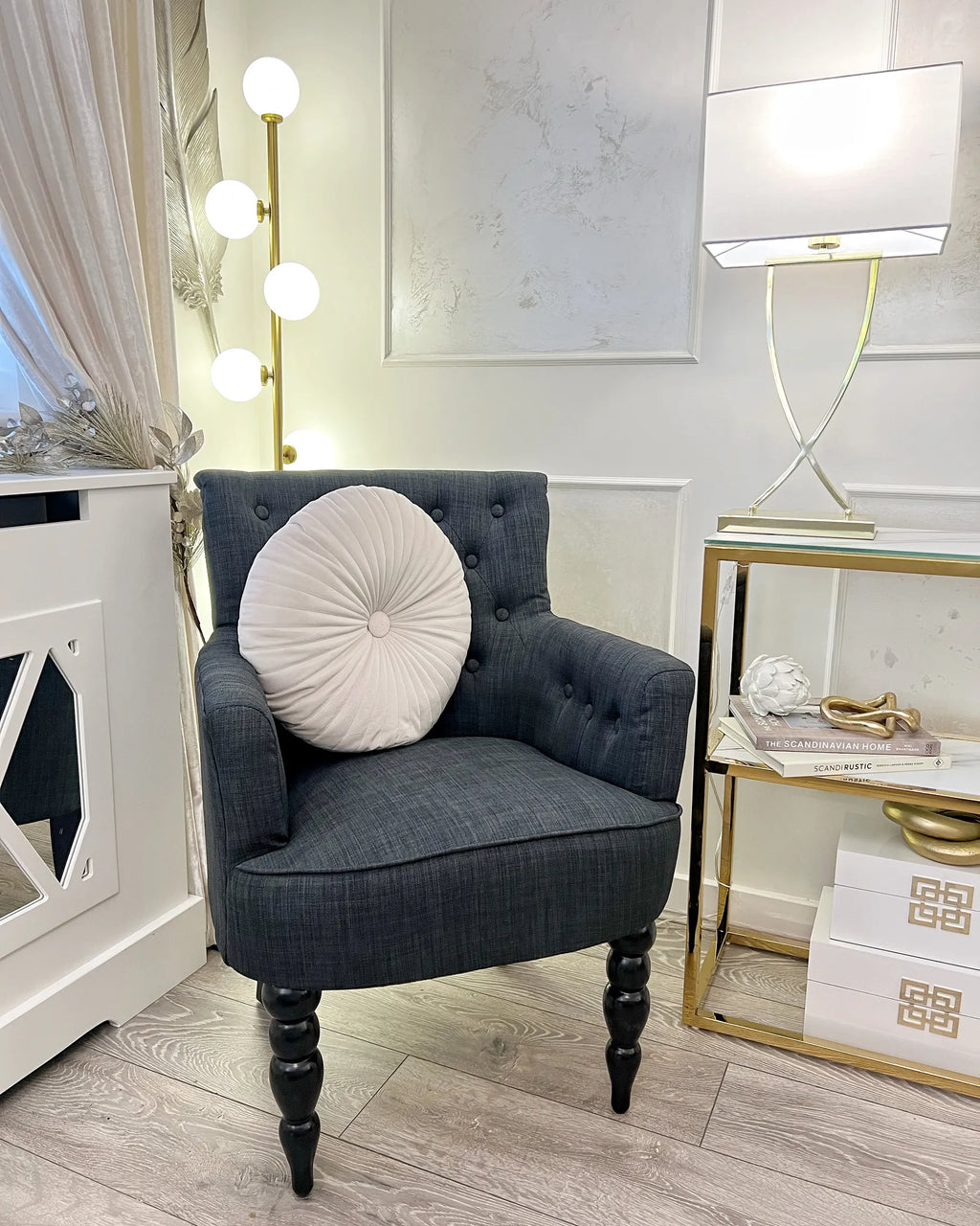 Armchair ALESUND Fabric Dark Grey