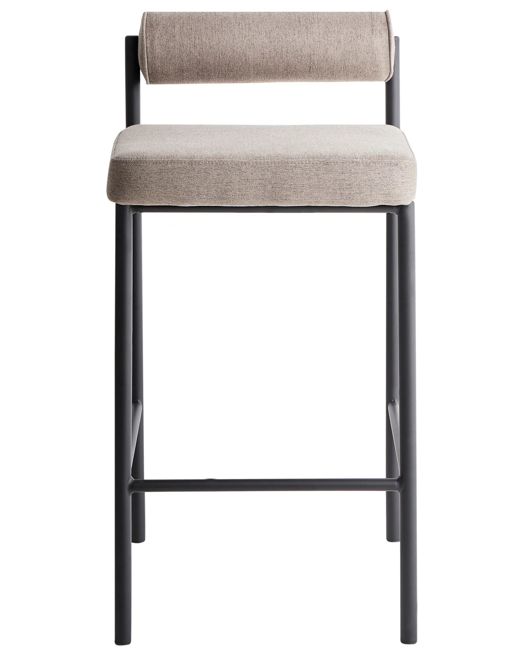 Set of 2 Bar Chairs AMAYA Fabric Taupe