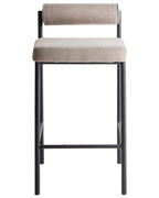 Set of 2 Bar Chairs AMAYA Fabric Taupe