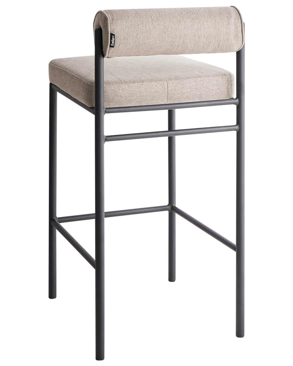 Set of 2 Bar Chairs AMAYA Fabric Taupe