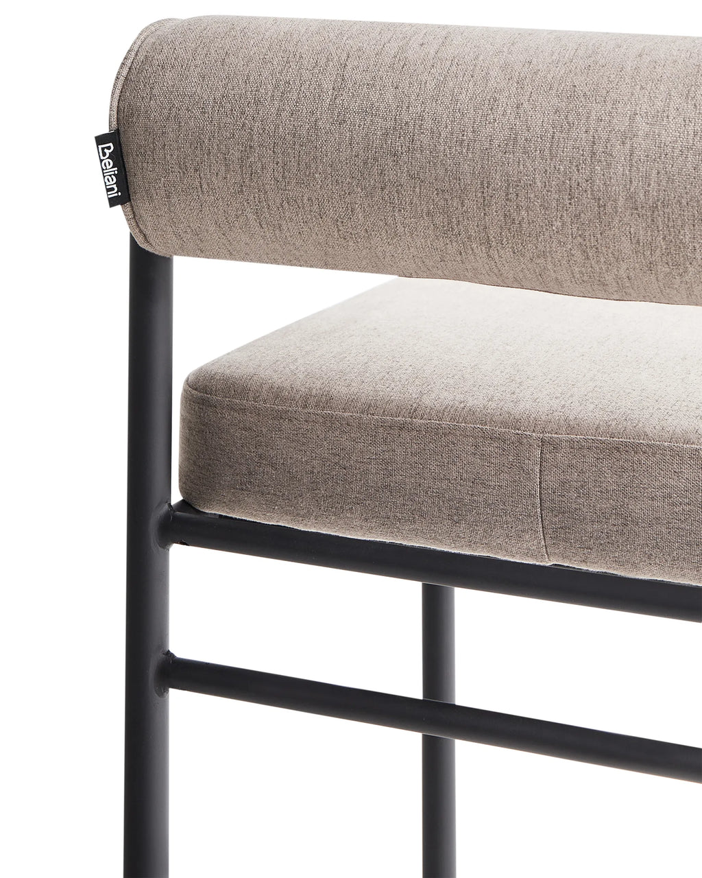 Set of 2 Bar Chairs AMAYA Fabric Taupe