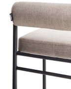 Set of 2 Bar Chairs AMAYA Fabric Taupe