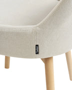 Set of 2 Dining Chairs MELFORT Fabric Off-White