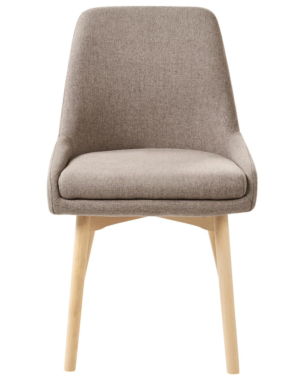 Set of 2 Dining Chairs MELFORT Fabric Brown