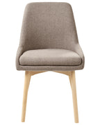 Set of 2 Dining Chairs MELFORT Fabric Brown