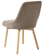 Set of 2 Dining Chairs MELFORT Fabric Brown