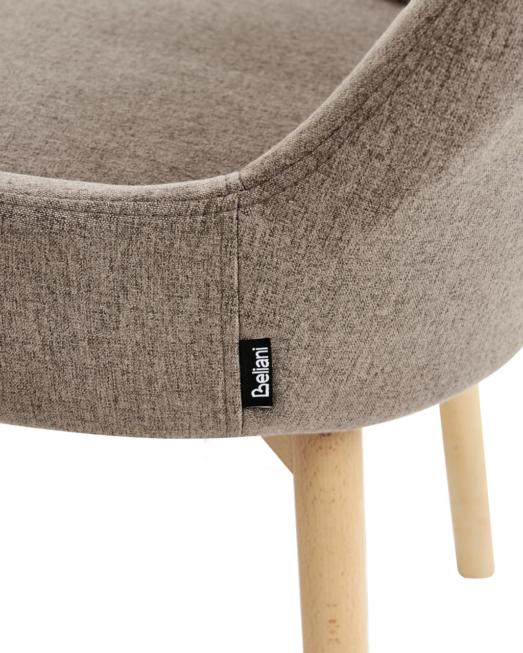 Set of 2 Dining Chairs MELFORT Fabric Brown