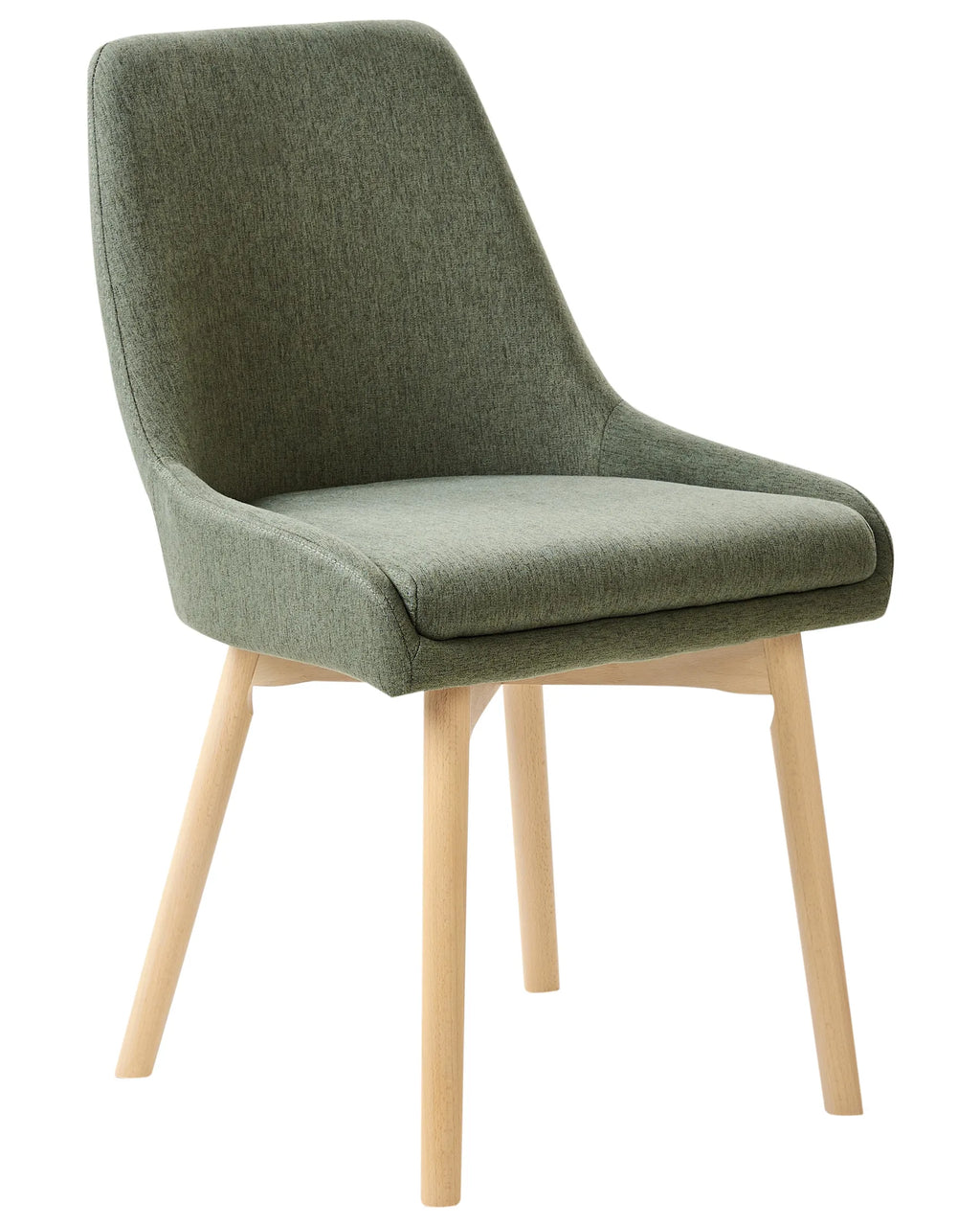 Set of 2 Dining Chairs MELFORT Fabric Dark Green