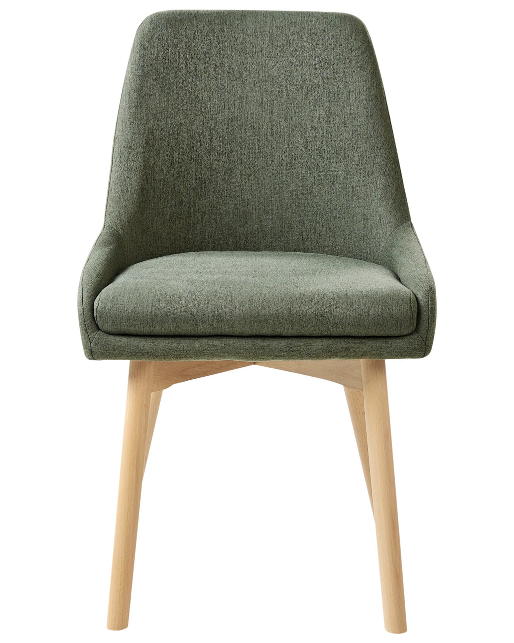 Set of 2 Dining Chairs MELFORT Fabric Dark Green