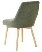 Set of 2 Dining Chairs MELFORT Fabric Dark Green