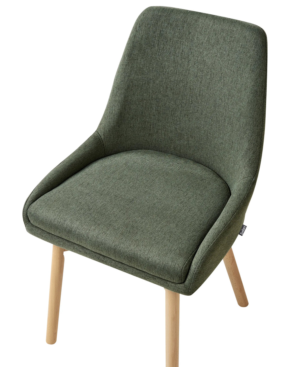Set of 2 Dining Chairs MELFORT Fabric Dark Green