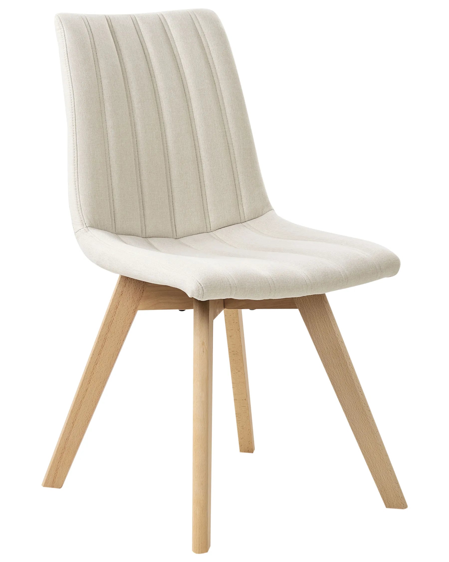 Set of 2 Dining Chairs CALGARY Fabric Off-White