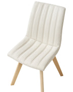 Set of 2 Dining Chairs CALGARY Fabric Off-White