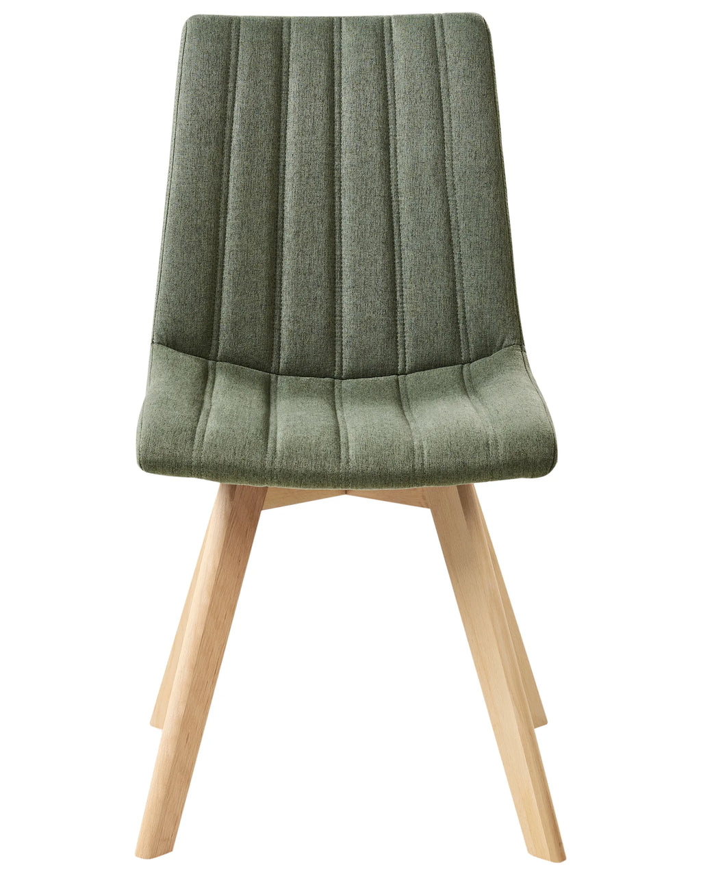 Set of 2 Dining Chairs CALGARY Fabric Dark Green