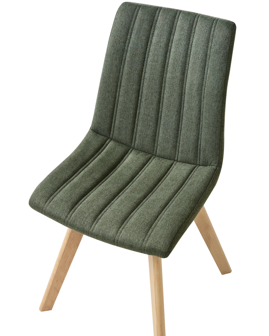 Set of 2 Dining Chairs CALGARY Fabric Dark Green