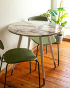 Dining Table GUTIERE White Marble 120 cm 70 cm