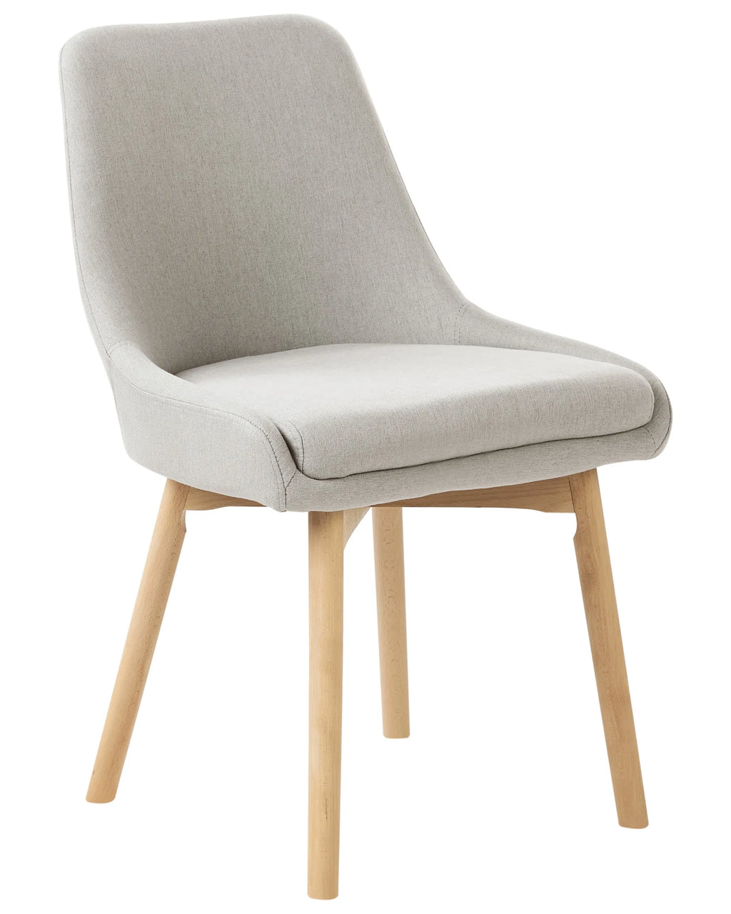 Set of 2 Dining Chairs MELFORT Fabric Light Grey