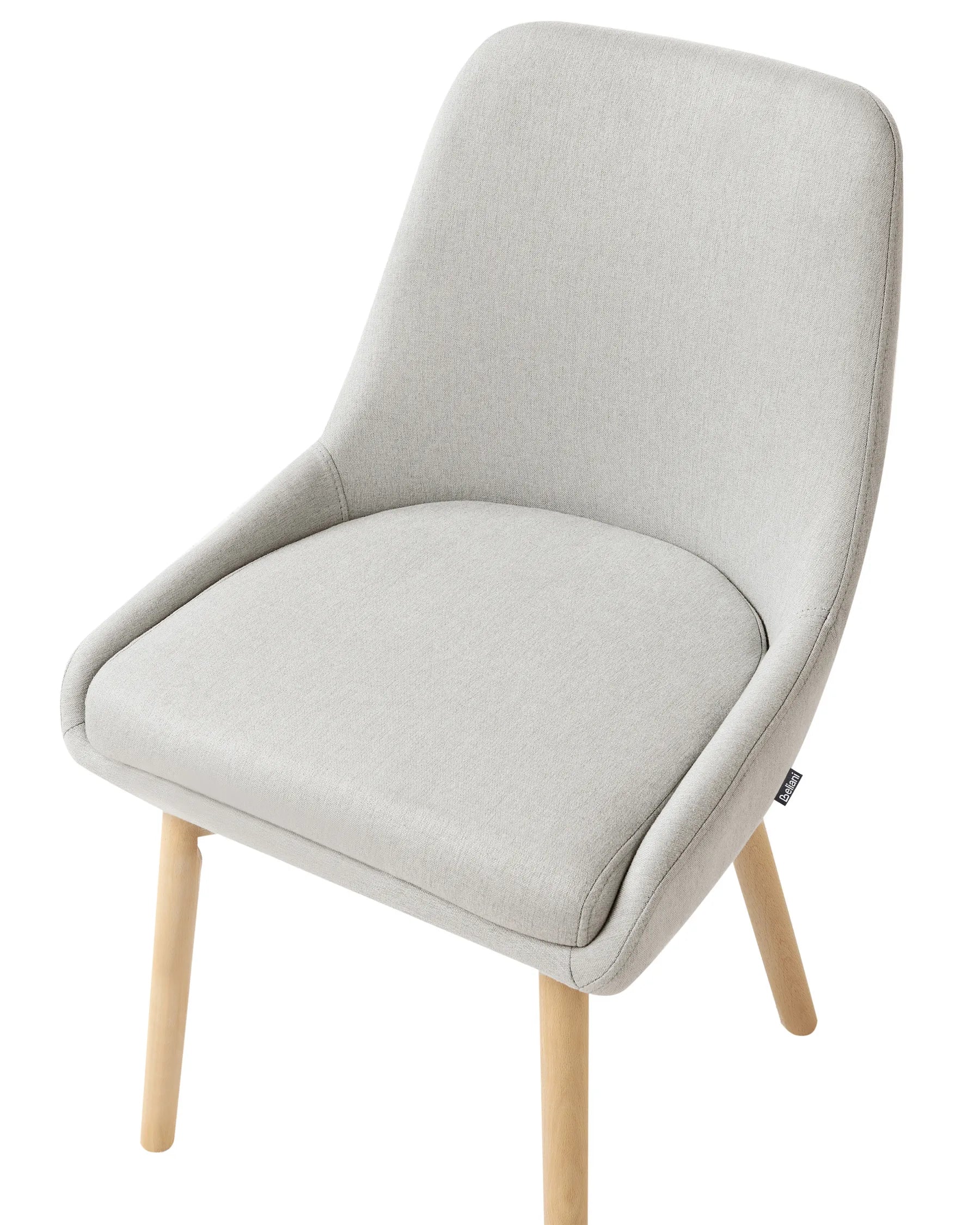 Set of 2 Dining Chairs MELFORT Fabric Light Grey